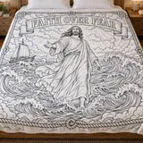 Faith Over Fear — uncolored blanket