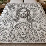 Jesus Is King — uncolored blanket