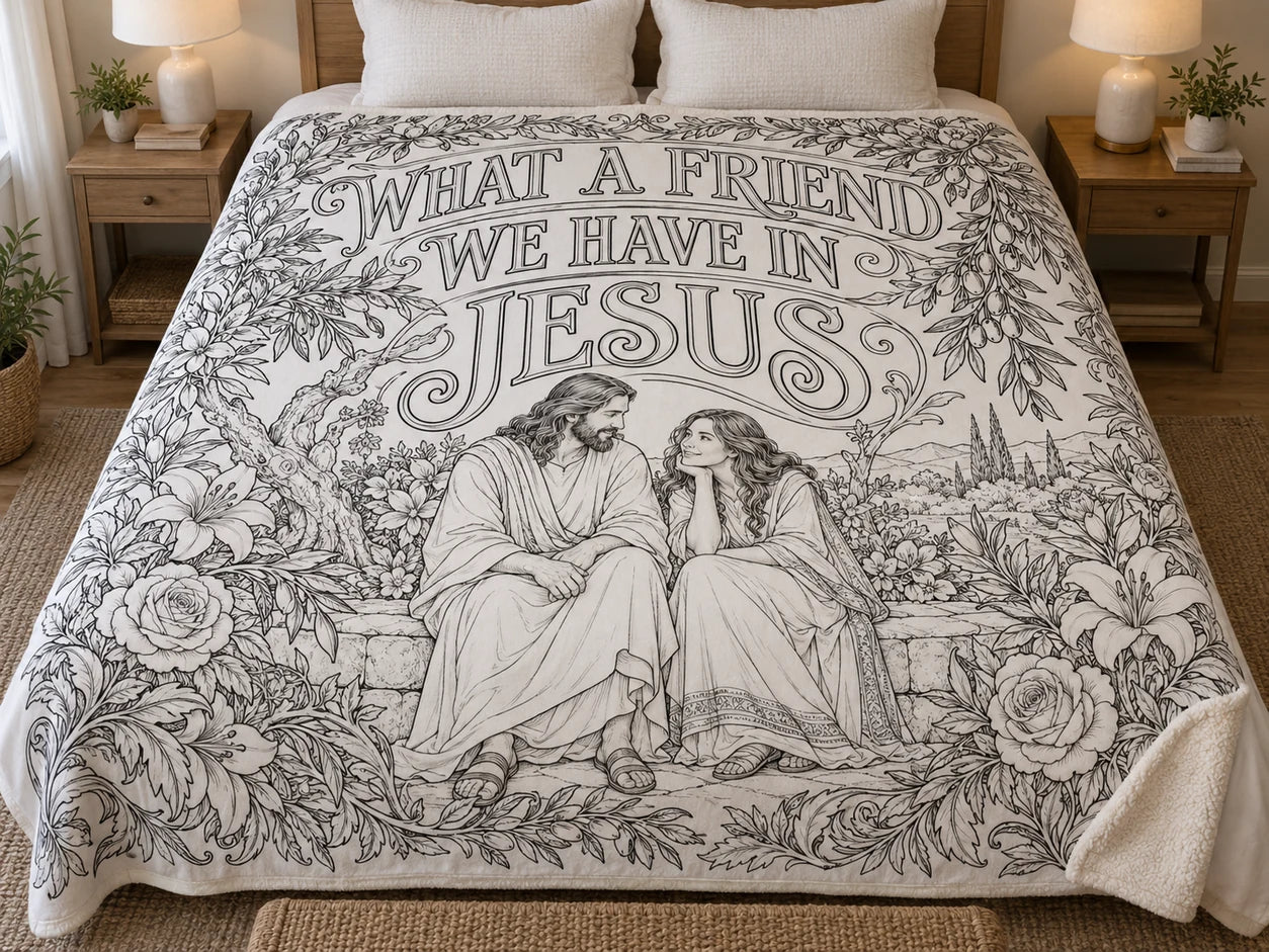 What a Friend We Have in Jesus — uncolored blanket